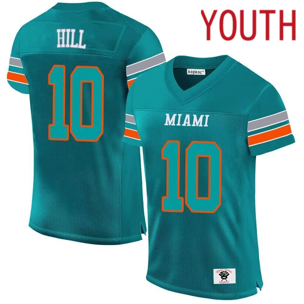 Youth Miami Dolphins #10 Hill green 2024 Nike Vapor Limited NFL throwback Jersey 